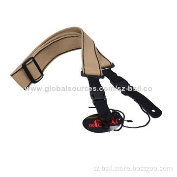 Adjustable Acoustic Guitar Strap Bass, New Genuine Leather Ends Double Buckle Strap
